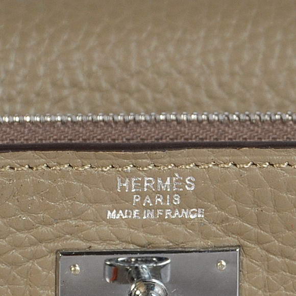 High Quality Hermes Kelly Wallet Togo Leather Bi-Fold Purse A708 Dark Grey Fake - Click Image to Close
